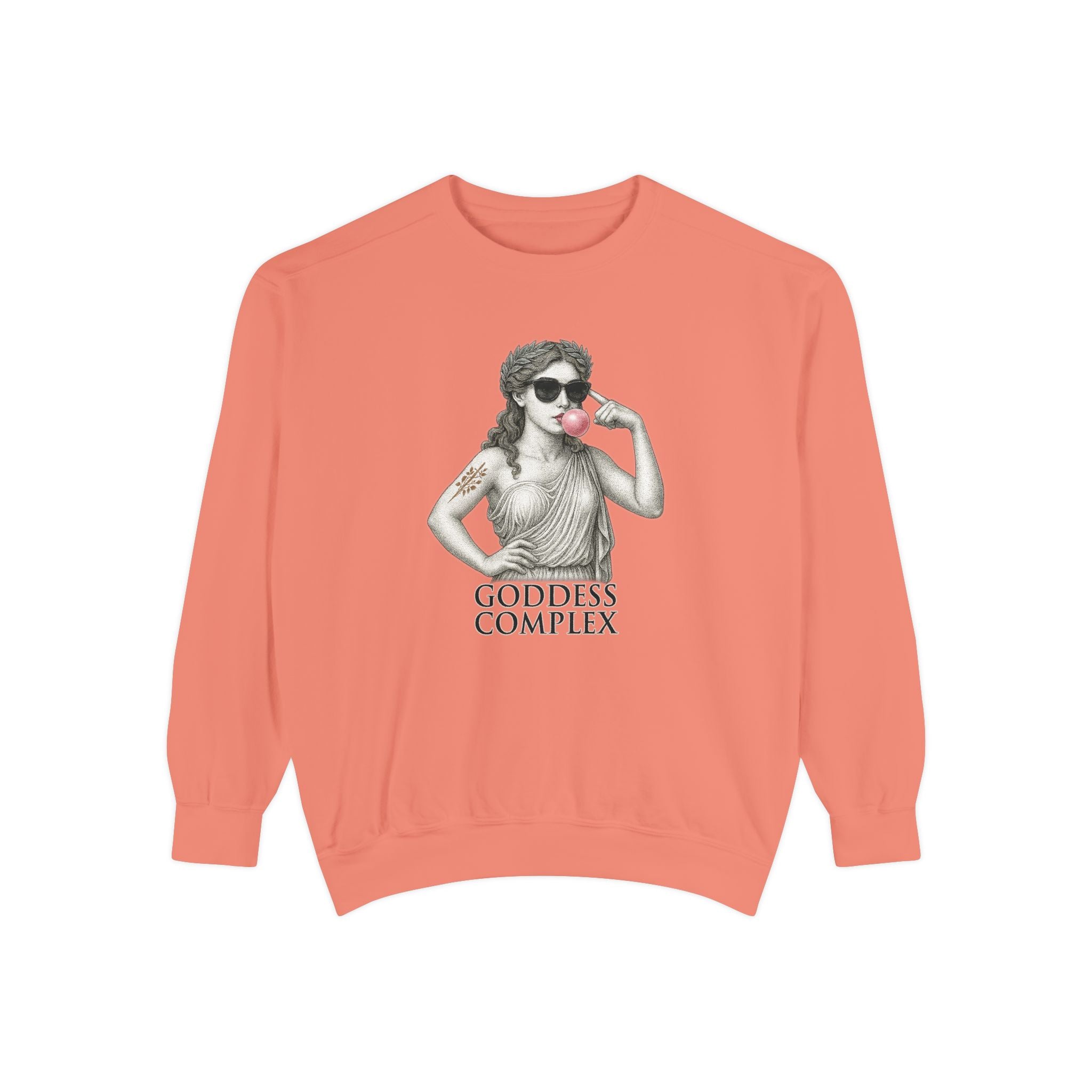 Goddess Complex Crewneck in Terrcotta — soft rebellion tone